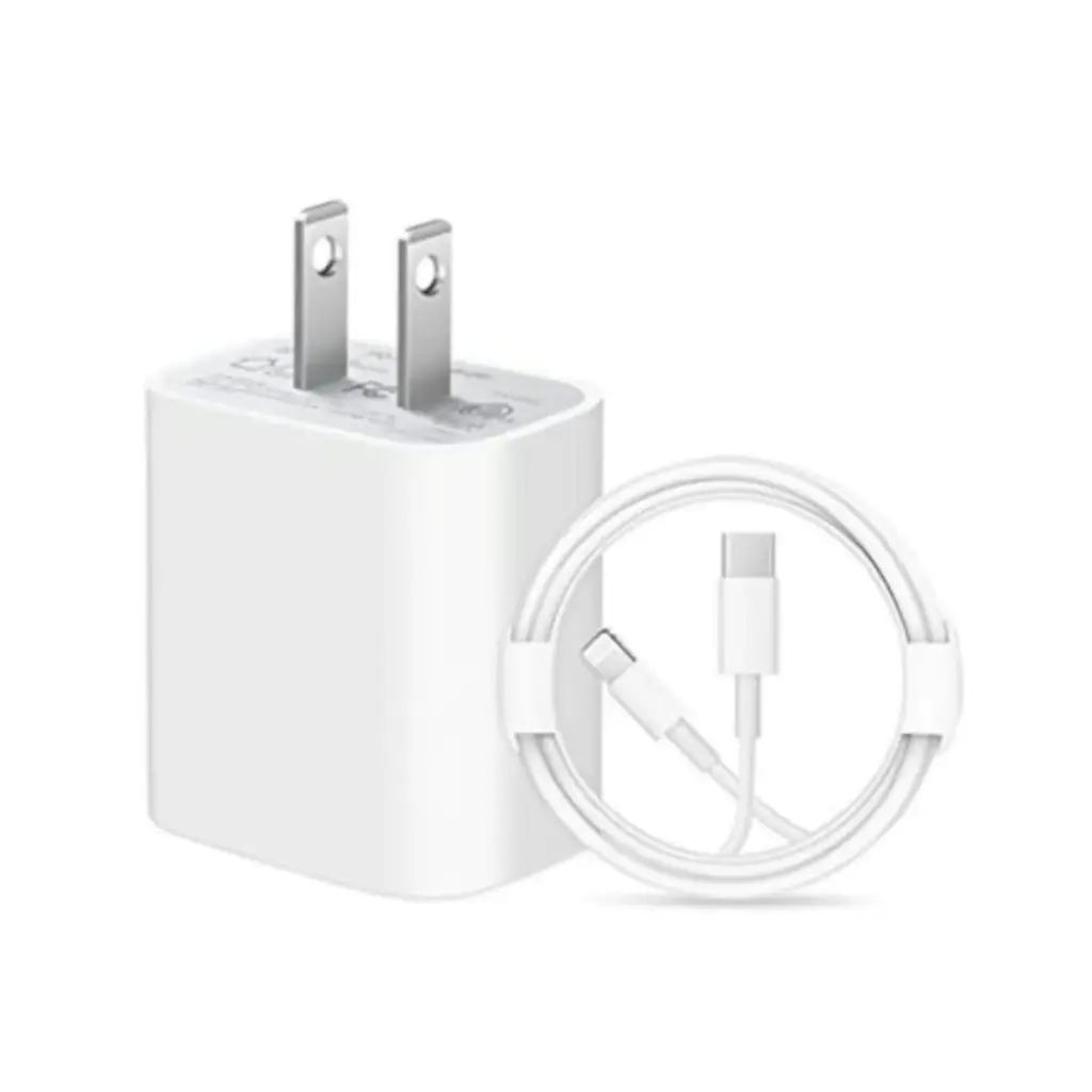 CUBO & CABLE CARGADOR APPLE 20W USB-C -LIGHTNING