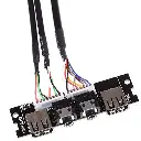 PLACA BASE+  PCB PANEL FRONTAL USB 2.0 1 AUDIO+ PUERTO MIC +CABLE CONEXION