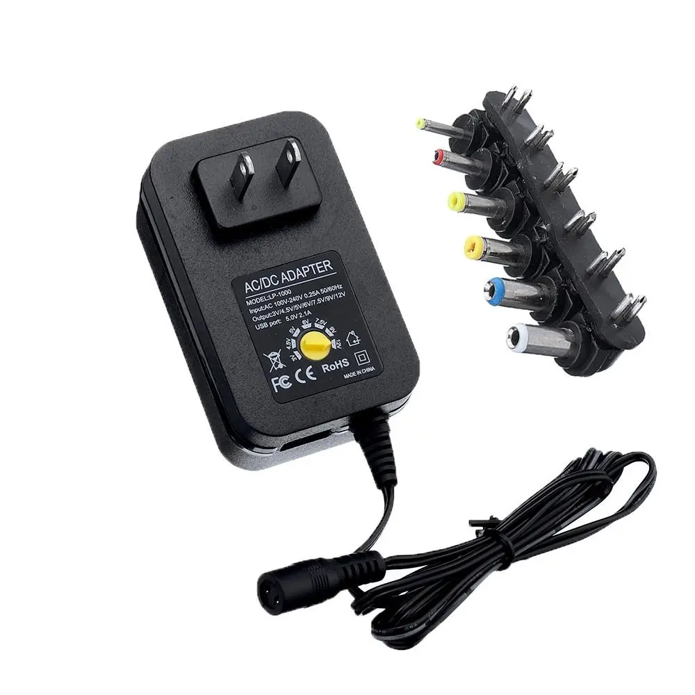 ADAPTADOR UNIVERSAL DE PODER MULTIPLE REGULADA 3V- 12V+USB 30WATTS