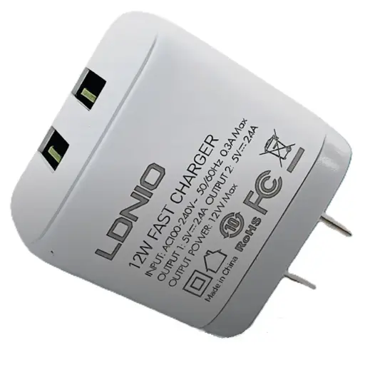 [H2221] CUBO CARGADOR LDNIO DUAL USB 2.4A BLANCO 