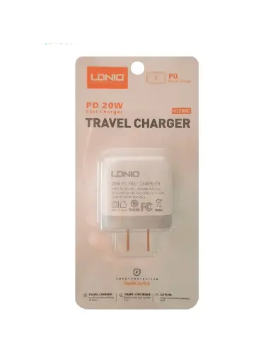 [H1209C] CUBO CARGADOR LDNIO TIPO C 20W BLANCO
