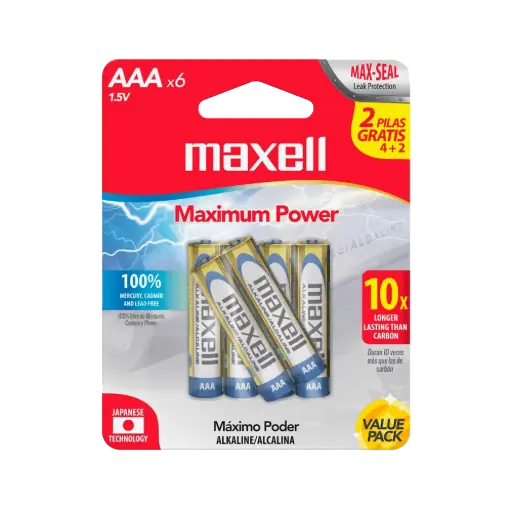 [AAX6] PILA ALKALINA MAXXEL AA BLISTER X6 1.5V   