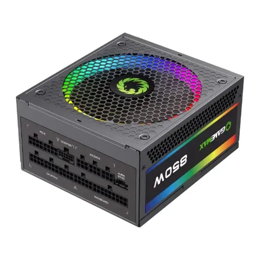 FUENTE DE PODER GAME-MAX 850 RGB PRO BK 80-PLUS GOLD FAN 12CM 24P-8P