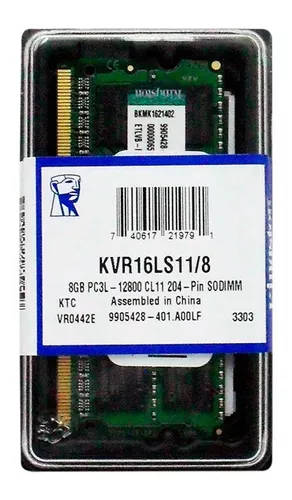 MEMORIA SODIM KINGSTON 8GB DDR3-12800