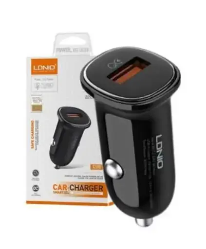 [C105] CARGADOR VEHICULAR LDNIO C105 FAST  CHARGING 30W 1P USB 