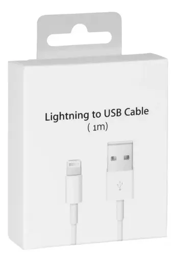 [1MT] CABLE CARGADOR APPLE LIGHTNING - USB 1M   