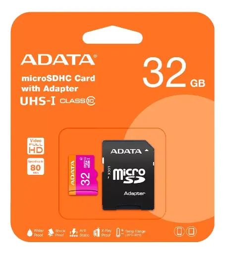 [32GB] MEMORIA MICRO SD 32GB ADATA CON ADAPTADOR CLASS (10)