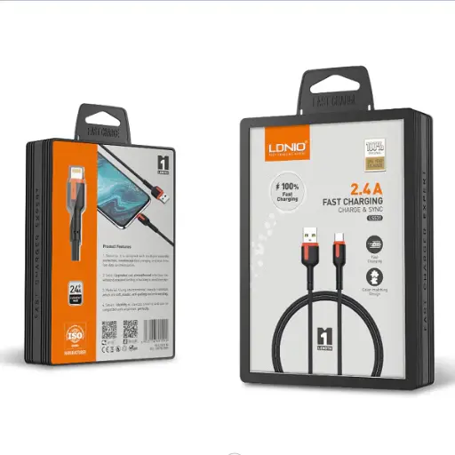 [LS531] CABLE CARGADOR LDNIO TIPO C - USB 1MT 2.4A   