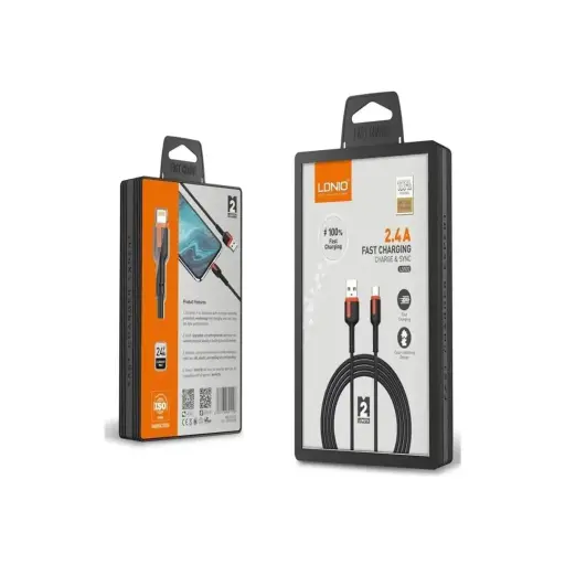 CABLE CARGADOR LDNIO MICRO A USB 2MT 2.4A    