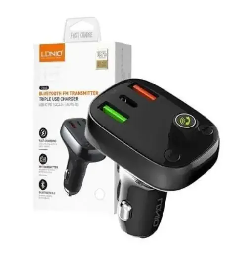 CARGADOR VEHICULAR LDNIO C704Q BLUETOOTH FM EMISSION 2.4G 3P   