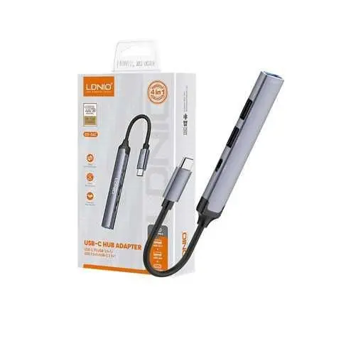 [DS-34C] HUB LDNIO TIPO C 2P USB 2.0 1P USB 3.0 1P TYPE-C 
